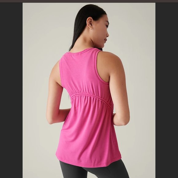 NWT ATHLETA Air Out Cinch Tank - Pink - Picture 4 of 6